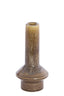 Candle stick 10x20,5 cm BURANO ceramics ocher y-olive green