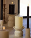 Candle holder 12x9 cm ATRANI ceramics matt cream