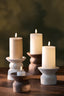 Candle holder 11,5x12,5 cm ATRANI ceramics matt brown