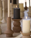 Candle holder 12,5x15 cm ATRANI ceramics matt brown