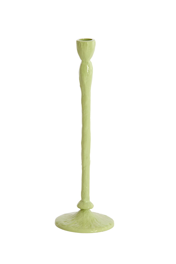 Candle stick 10x31 cm ASOLO light green