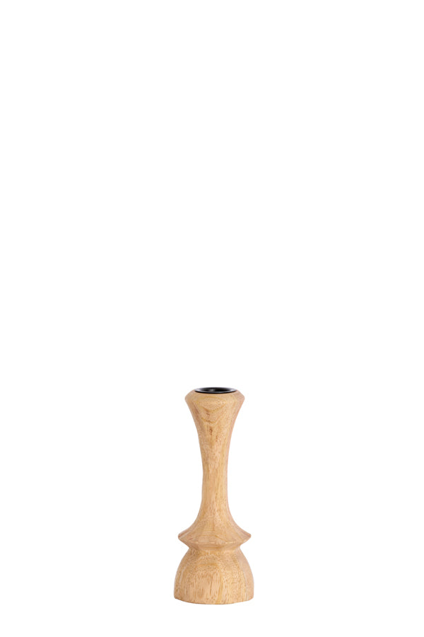 Candle stick 6,5x14 cm CIRILO wood natural