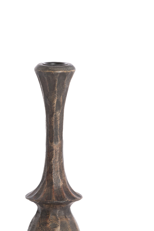 Candle stick 6,5x22 cm CIRILO wood dark brown