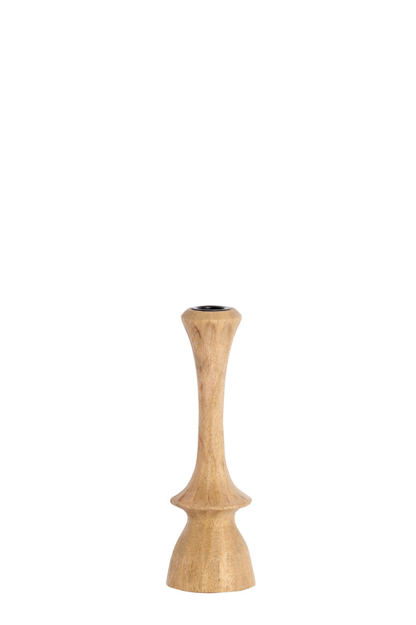 Candle stick 6,5x22 cm CIRILO wood natural