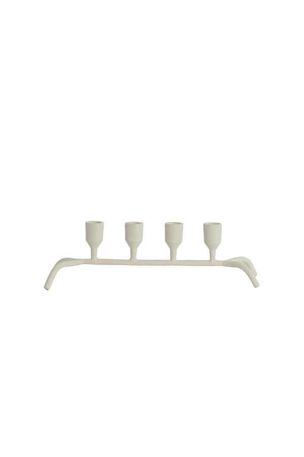 Candle stick 4L 38x11,5x10 cm CALZADA cream