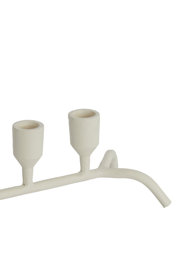 Candle stick 4L 38x11,5x10 cm CALZADA cream
