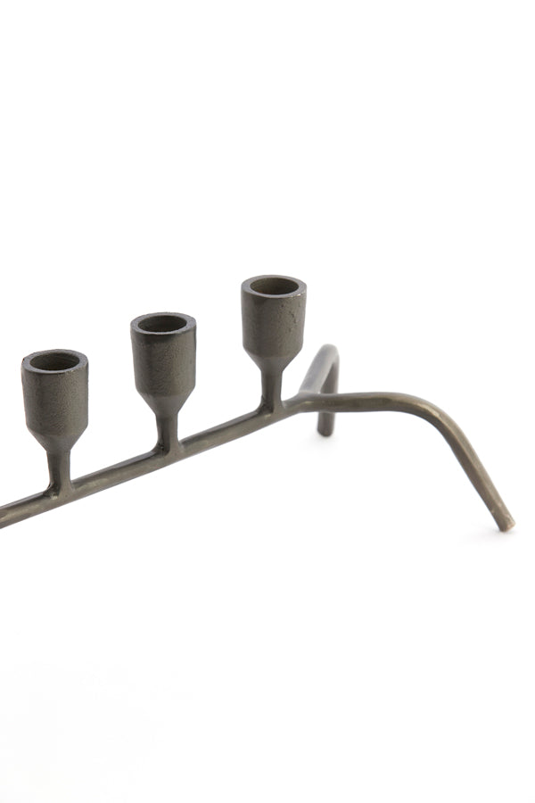 Candle stick 9L 80,5x16x14,5 cm CALZADA gunmetal
