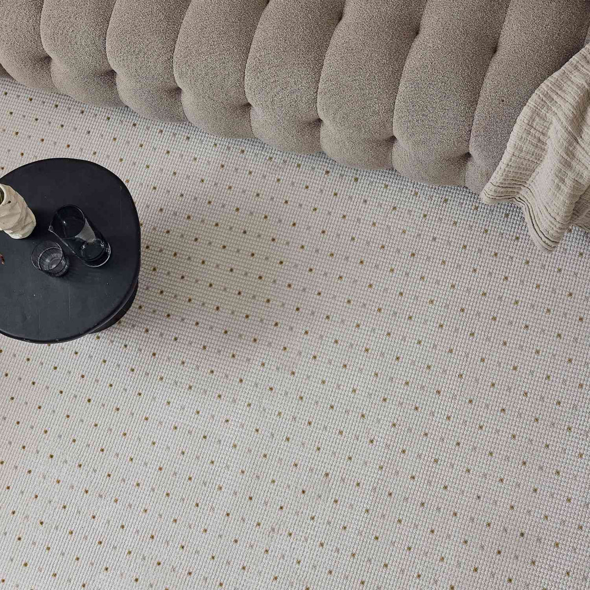 Carmel Cream-Gold Dots Rug | 6080