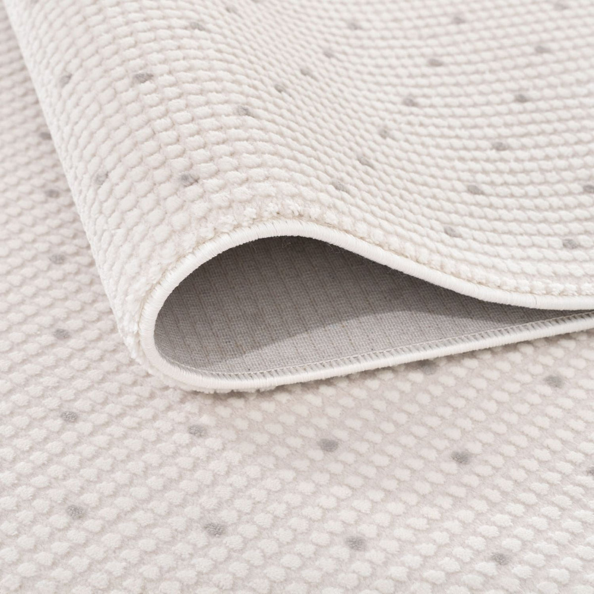 Carmel Cream-Grey Dots Rug | 6080