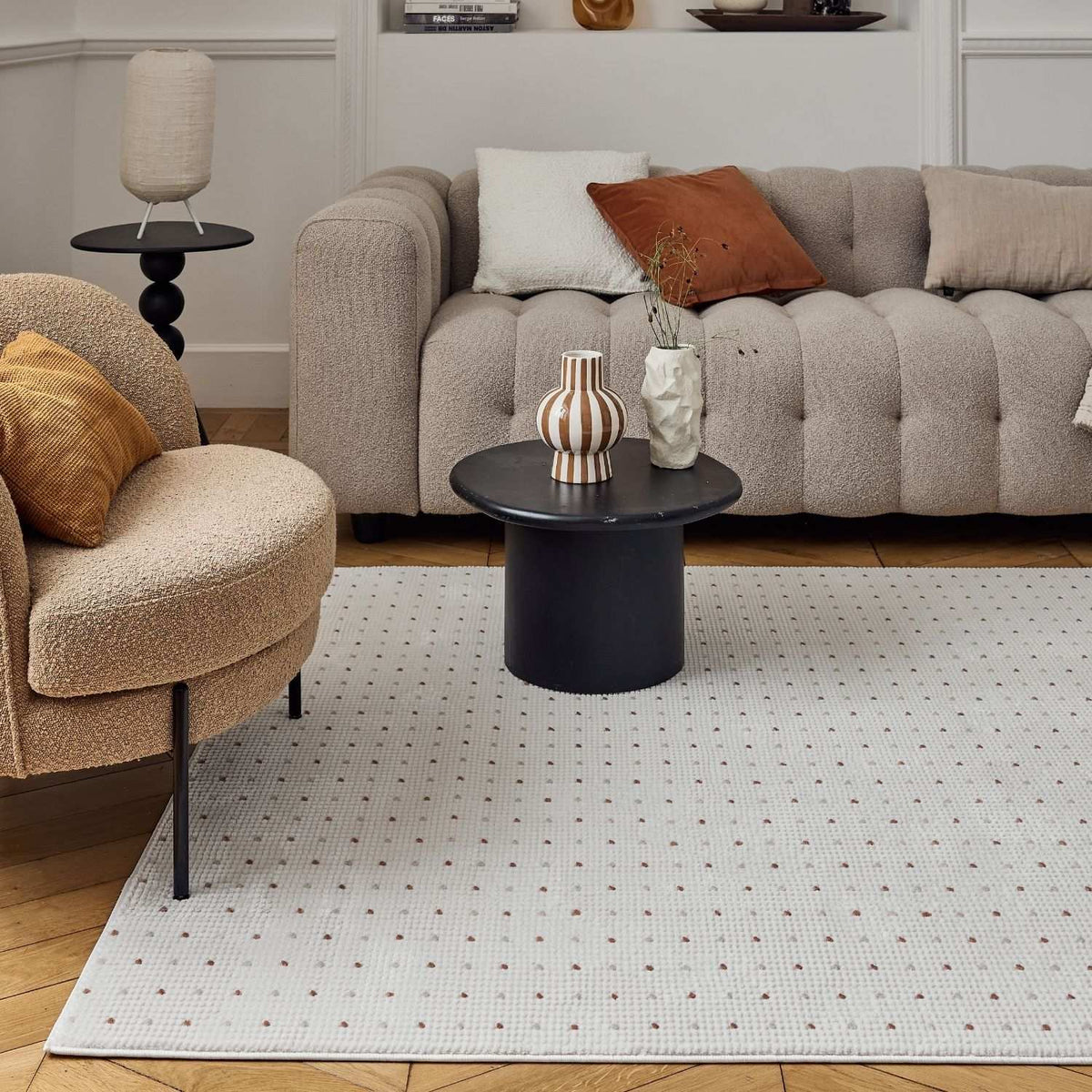 Carmel Cream-Terra Dots Rug | 6080