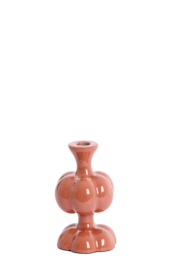 Candle stick 10x17 cm CALDAS shiny terra