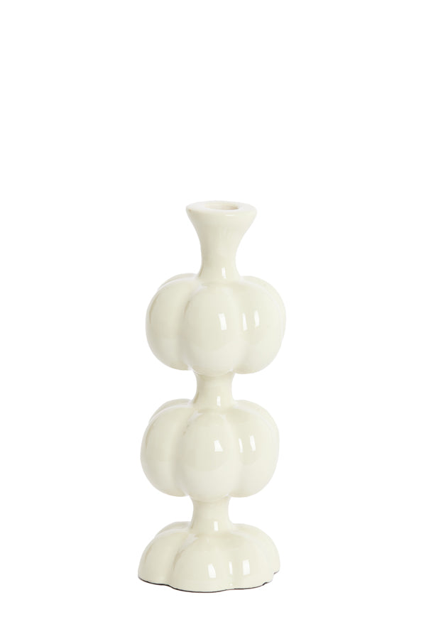 Candle stick 10x26 cm CALDAS shiny cream
