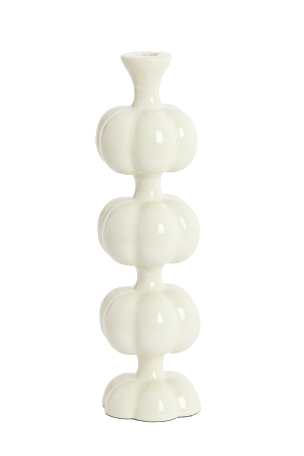 Candle stick 10x35 cm CALDAS shiny cream