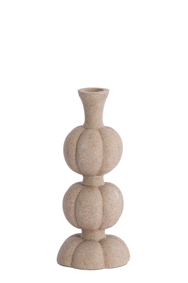 Candle stick 11x25,5 cm AUBURN sand
