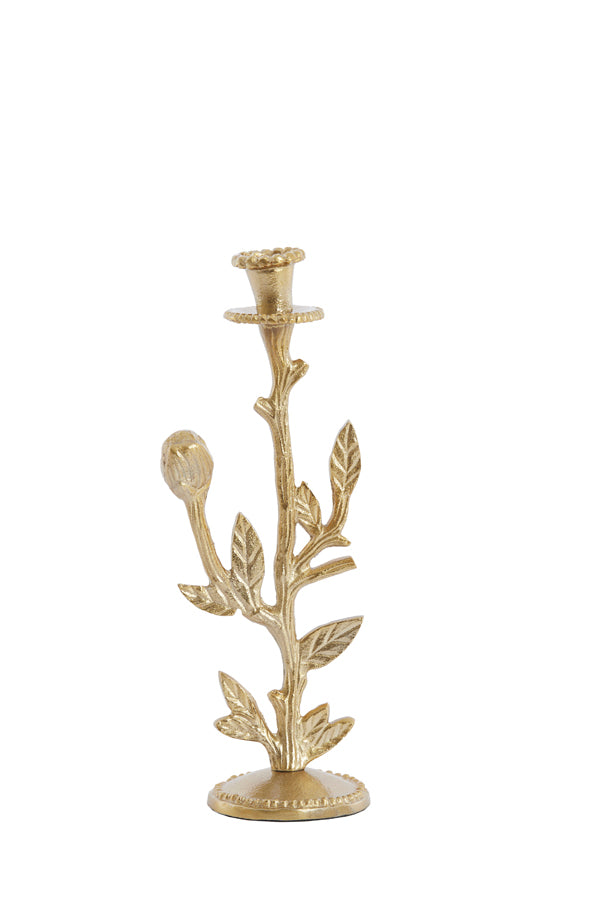 Candle stick 10x13x32 cm NEMI gold