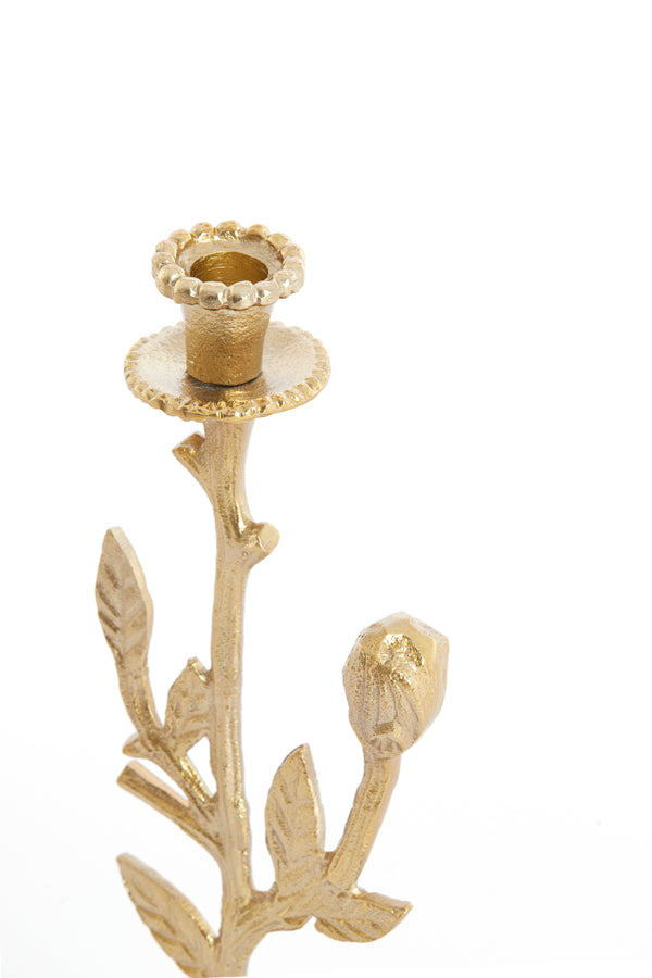 Candle stick 10x13x32 cm NEMI gold