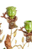 Candle stick 3L 27x15,5x50 cm MYRIN green+brown+gold