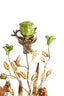 Candle stick 19x9x35 cm SORYN green+brown+gold