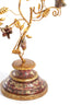 Candle stick 3L 29,5x12,5x44 cm SORYN burgundy+brown+gold