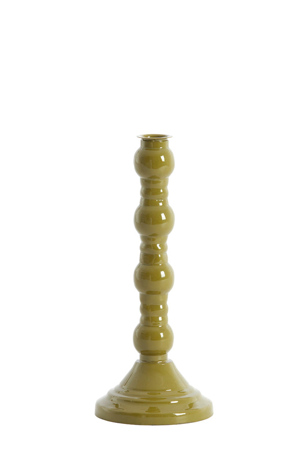 Candle stick 10x25 cm AVELINE olive green