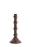 Candle stick 10x25 cm AVELINE dark brown