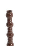 Candle stick 10x25 cm AVELINE dark brown