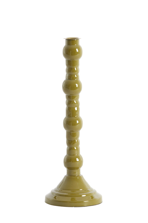 Candle stick 10x31 cm AVELINE olive green