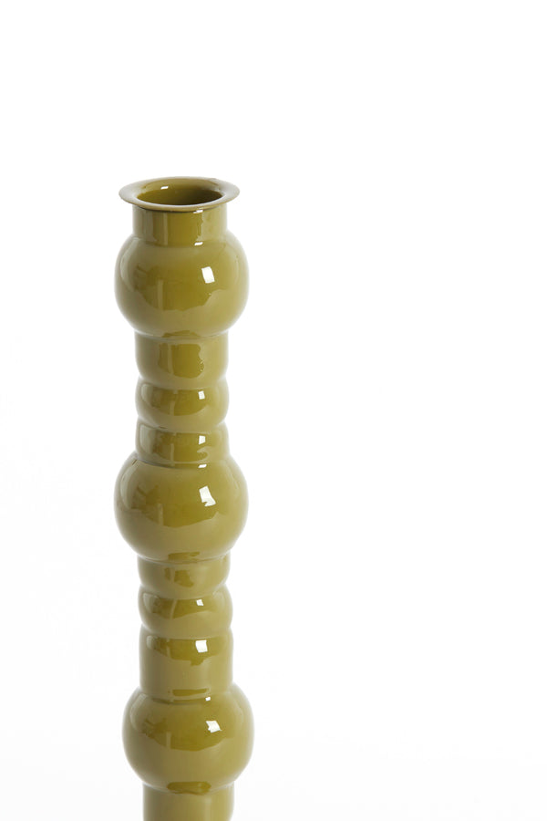 Candle stick 10x31 cm AVELINE olive green