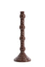 Candle stick 10x31 cm AVELINE dark brown