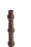 Candle stick 10x31 cm AVELINE dark brown