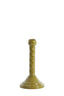 Candle stick 10x21 cm NALEIRA olive green