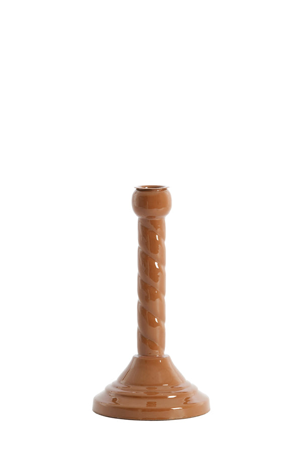 Candle stick 10x21 cm NALEIRA brown