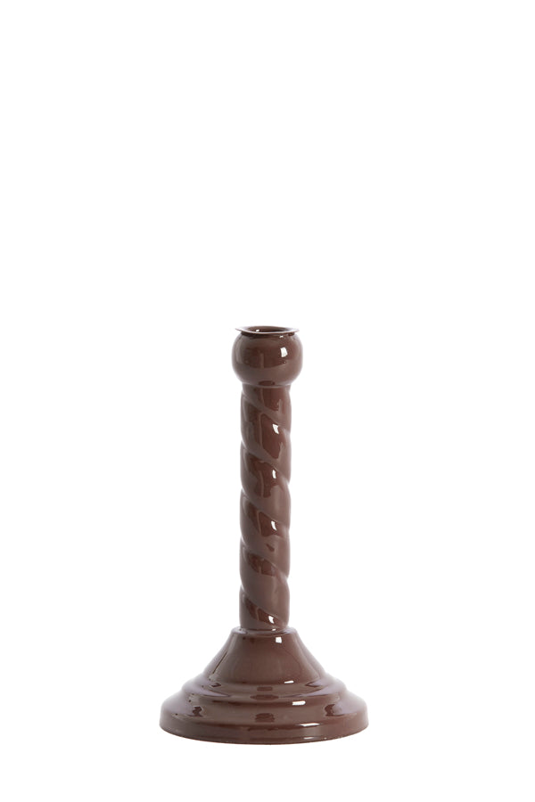 Candle stick 10x21 cm NALEIRA dark brown