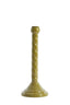Candle stick 10x28 cm NALEIRA olive green