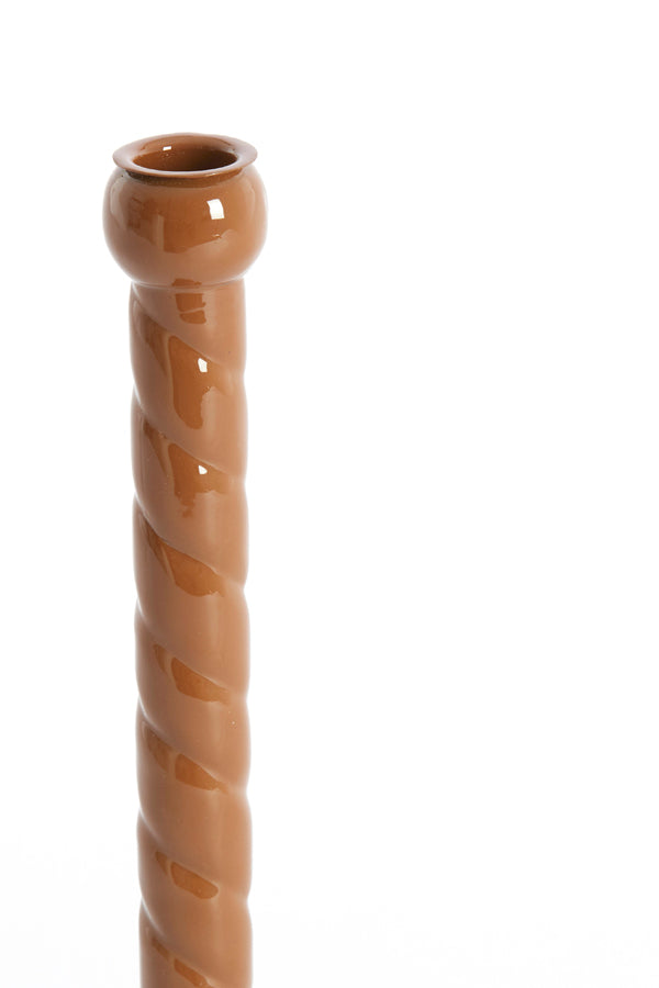 Candle stick 10x28 cm NALEIRA brown
