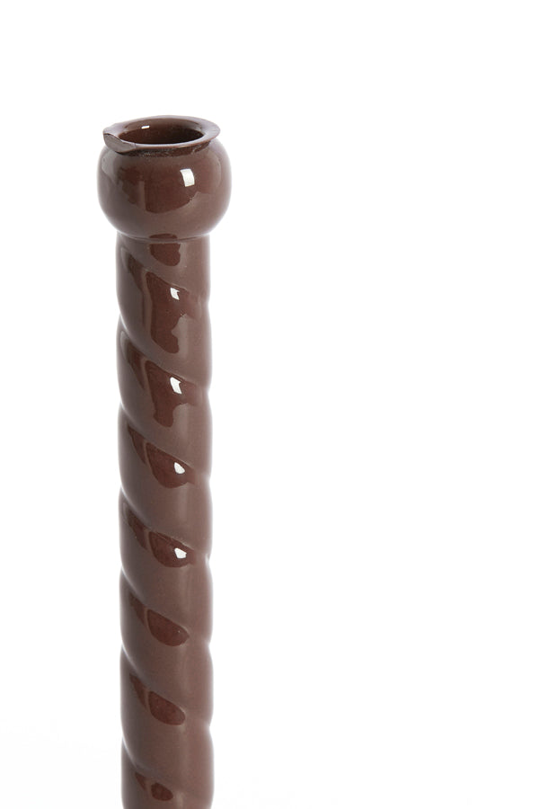 Candle stick 10x28 cm NALEIRA dark brown