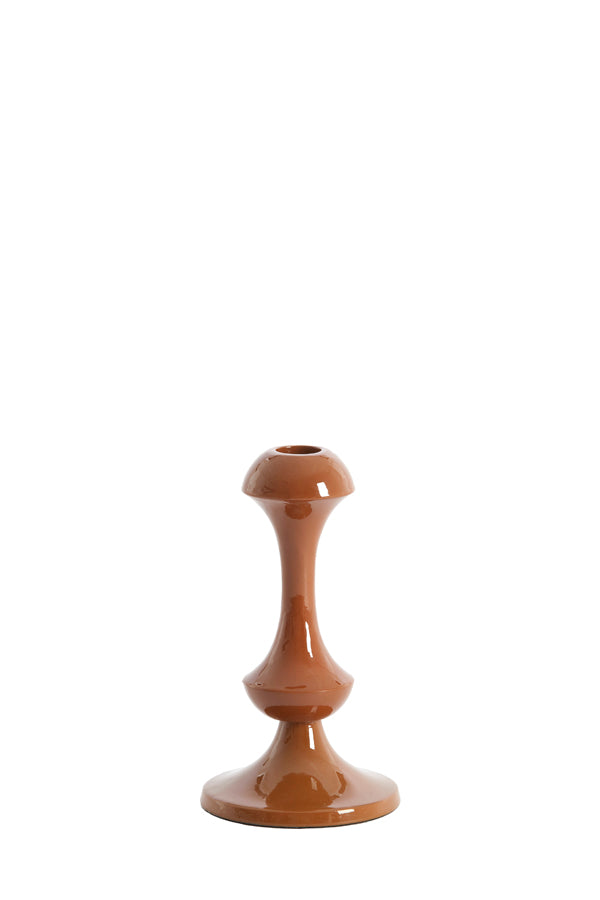 Candle stick 10x18 cm ISARA caramel