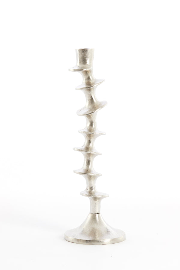 Candle stick 12x37 cm ZIREYA raw nickel