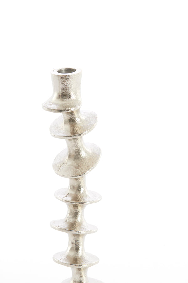 Candle stick 12x37 cm ZIREYA raw nickel