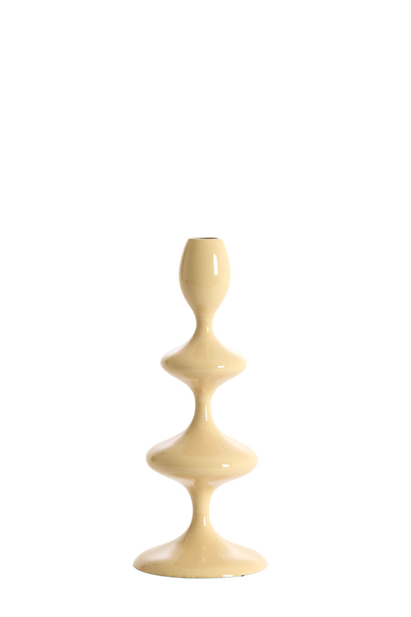 Candle stick 10x27 cm VIREEN shiny beige