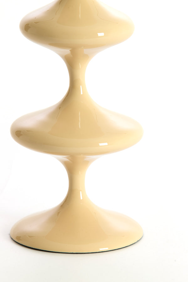 Candle stick 10x27 cm VIREEN shiny beige