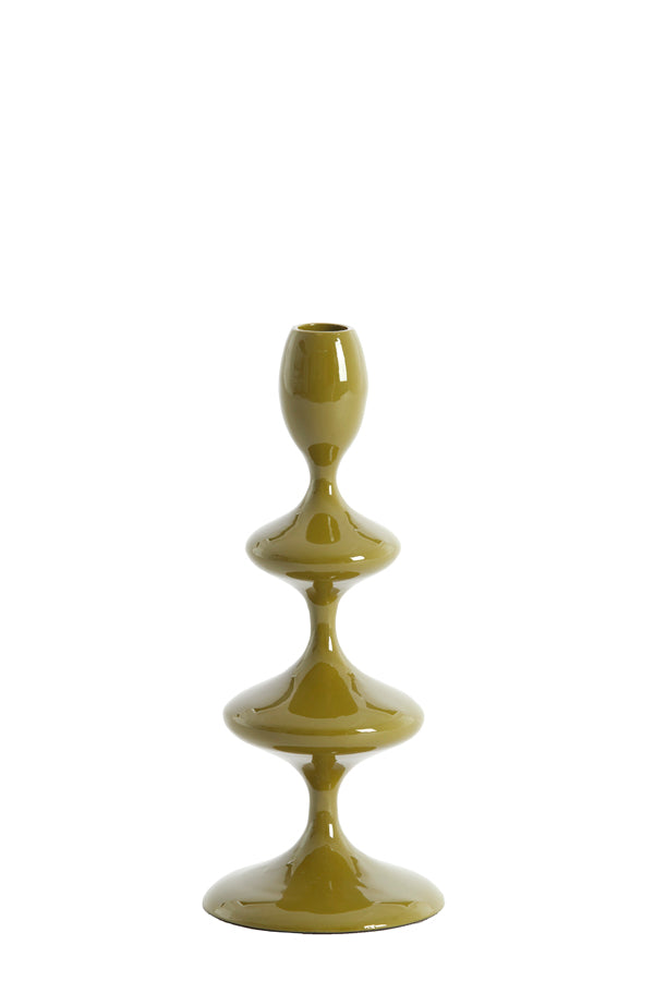 Candle stick 10x27 cm VIREEN olive green