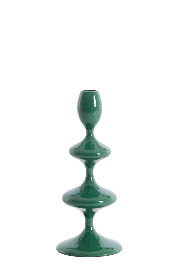 Candle stick 10x27 cm VIREEN dark green