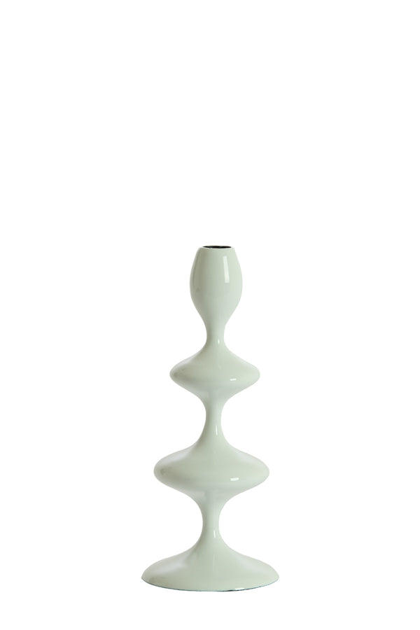 Candle stick 10x27 cm VIREEN shiny light blue