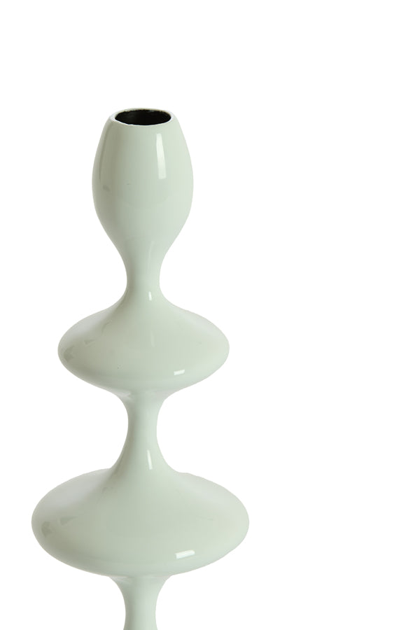 Candle stick 10x27 cm VIREEN shiny light blue
