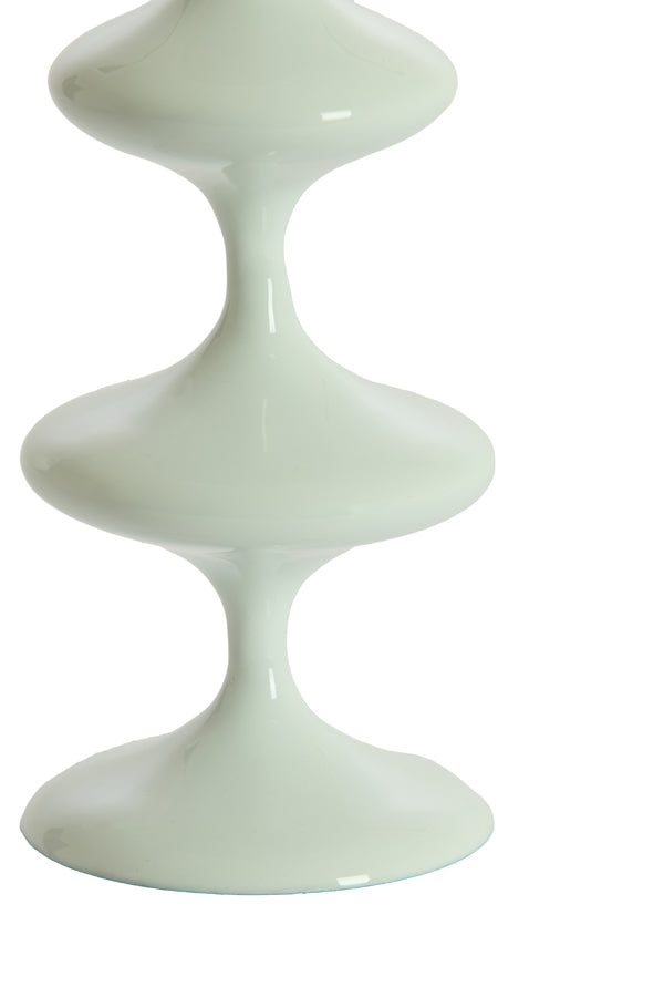Candle stick 10x27 cm VIREEN shiny light blue