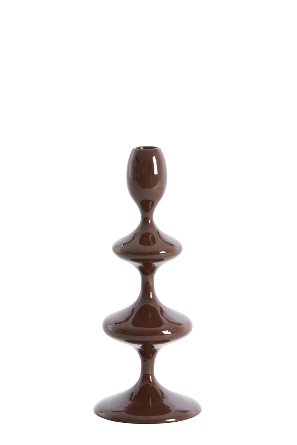 Candle stick 10x27 cm VIREEN dark brown