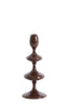 Candle stick 10x27 cm VIREEN dark brown
