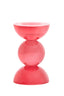 Candle stick 8x12 cm ITINGA glass milky coral