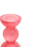 Candle stick 8x12 cm ITINGA glass milky coral